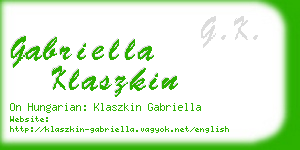 gabriella klaszkin business card